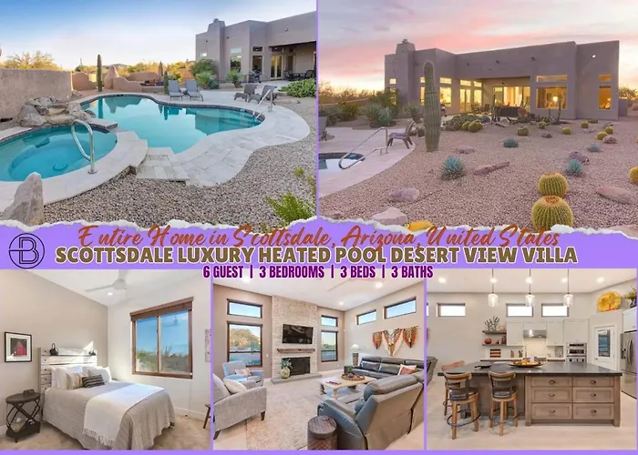 Scottsdale Luxury Heated Pool Desert Views For 6